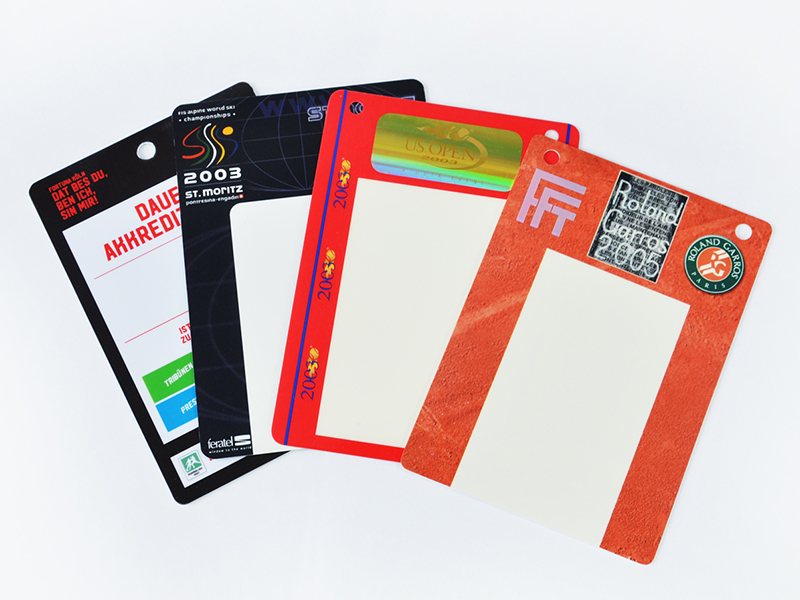 Plastikkartendrucker PVC Kundenkarten Ausweise 10 Plastikkarten rot Card 